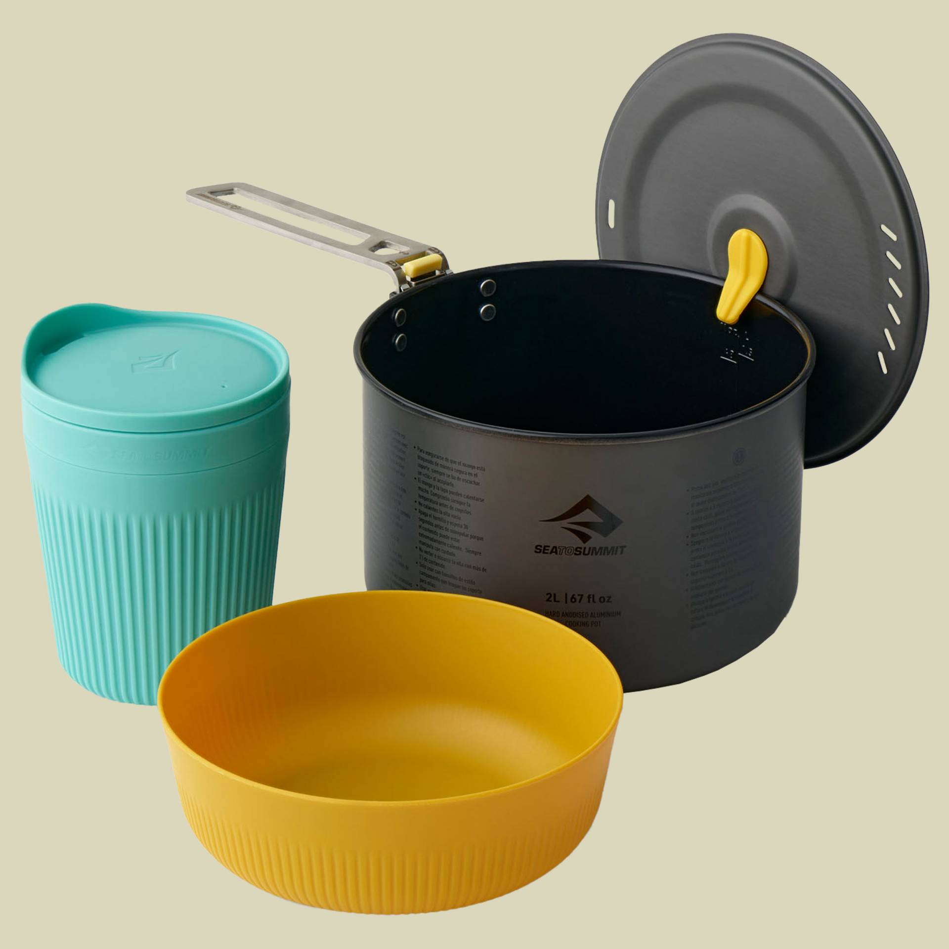 Frontier UL One Pot Cook Set - [1P] [3 Piece] 1 Person - 2L Pot w/ M Bowl and Ins Mug von Sea to Summit