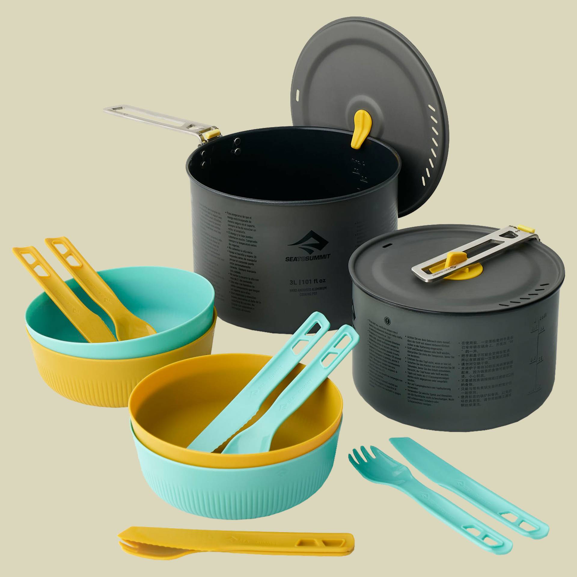 Frontier UL Two Pot Cook Set [4P] [14 Piece] 4 Personen von Sea to Summit