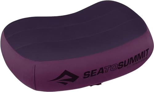 Sea to Summit - Aeros Ultralight Deluxe Reisekissen R - Leicht zum Aufblasen - rutschfest - Ultra-SIL Reißverschluss-Tasche - Camping & Fahrradtouren - 34 x 24 x 11cm - Magenta Purple- 79g von Sea to Summit