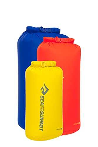 Sea to Summit Lightweight Dry Bag Set 8, 13, 20l Blau - Praktisches Robustes Drybag-Set, Größe One Size - Farbe Sulphur von Sea to Summit