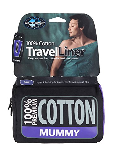Sea to Summit Premium Cotton Travel Liner - Mummy - navy blue von Sea to Summit