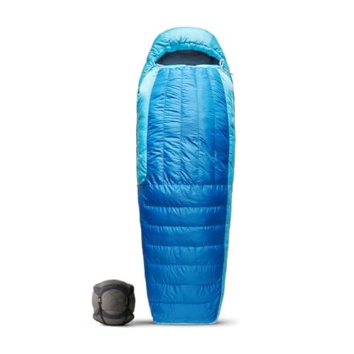 Sea to Summit - Trek Daunenschlafsack Regular (-9°C) - Mumienschlafsack - Ultra-Dry Down 650+ Loft - 2 Jahreszeiten - Zip Coupling - Alle Outdoor-Aktivitäten - Blue - 1436g von Sea to Summit