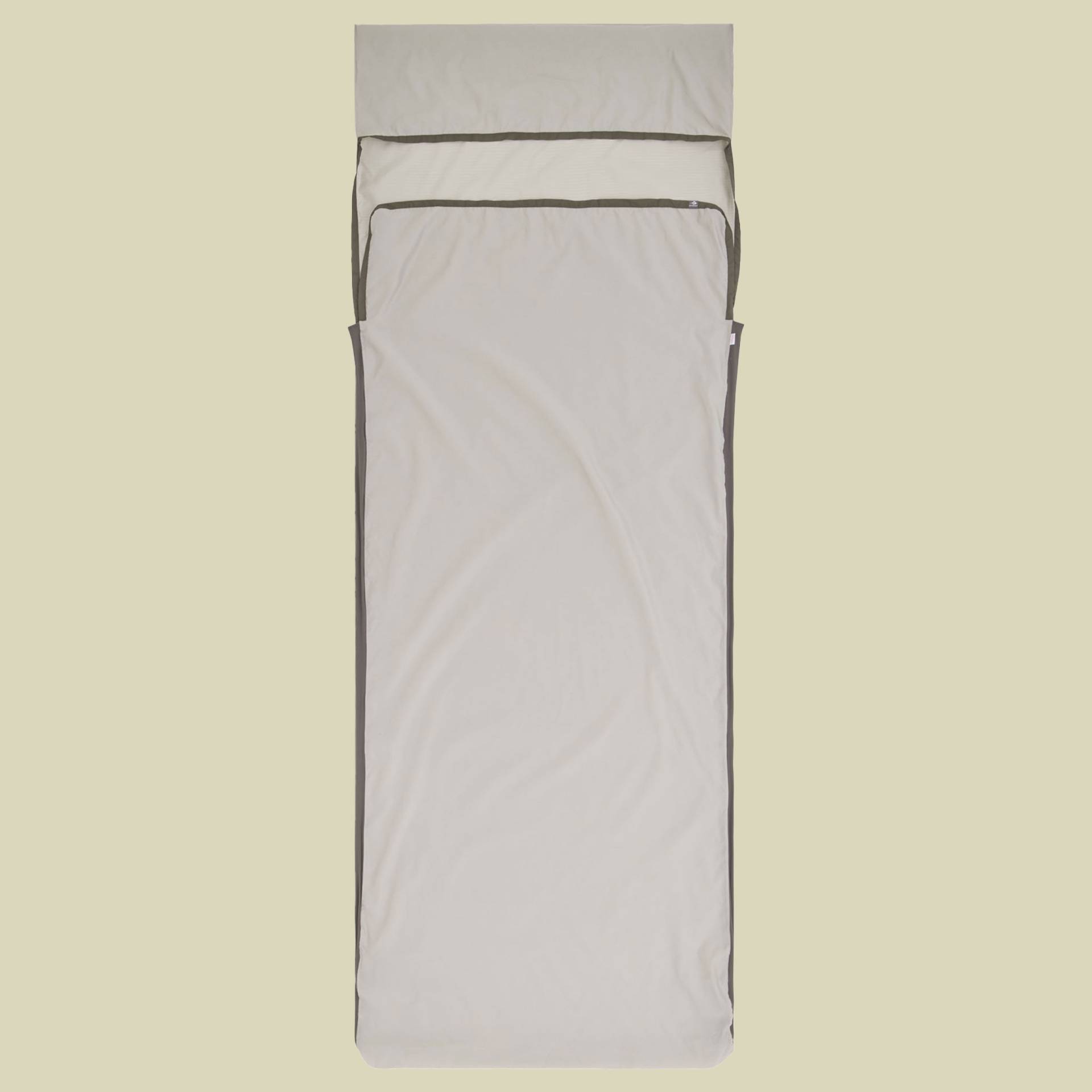 Silk Blend Sleeping Bag Liner rechteckig mit Kopfkissenhülle grau - Rectangular w/ Pillow Sleeve Farbe moonstruck grey von Sea to Summit