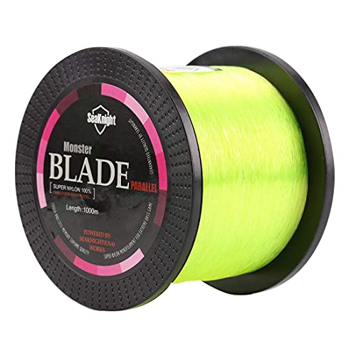 Seaknight Blade Nylon Angelschnur Monofil Karpfen 500M/1000M Salzwasser Monofile Angelschnur Forelle 2-35LB Schwarz Weiß Blau Grün Gelb von Seaknight