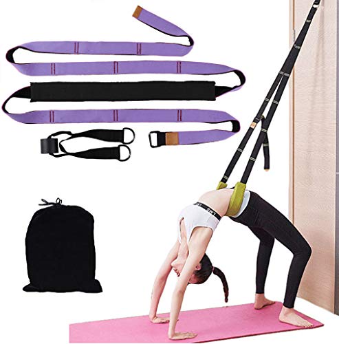 SeaNpem Rücken-Biegungs-Assistent - verbessert die Flexibilität von Rücken und Taille, Tür-Flexigilität, Dehnband, Heimausrüstung für Ballett, Tanz, Yoga, Gymnastik, Cheerleading, Splits, Hellviolett von SeaNpem