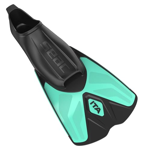 SEAC ITA, Leichte und leistungsstarke Kurze Schwimm- und Schnorchelflossen für Erwachsene und Kinder, Tiffany, 31/33 von SEAC