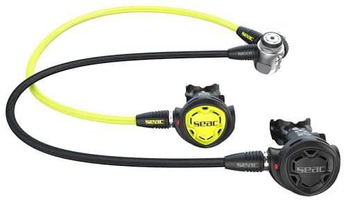SEAC Unisex – Erwachsene Set IT300 300 DIN Auslauf und Notfall-Octopus zum Tauchen, Schwarz von Seac