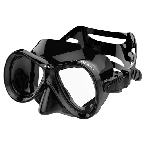 Seac Capri SLT, Schnorchelmaske mit Maskenkörper aus hypoallergenem Siltra und Maskenschnallen mit 2 Knöpfen, 2 Große von Seac