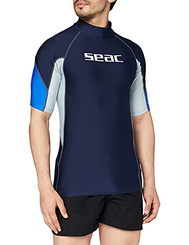 Seac RAA Short Evo Man Rash Guard UV-Schutz-Shirt zum Schnorcheln und Schwimmen Kurzarm für Herren, 3XL von Seac