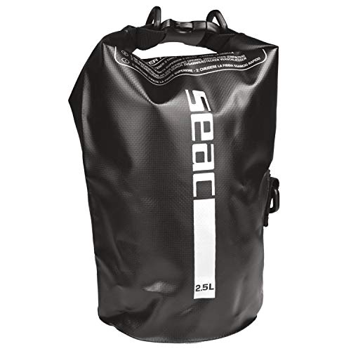 Seac Dry Bag, Wasserdichte Tasche Ideal für Tauchen, Bootfahren und Reisen, 2,5 lt, schwarz von Seac