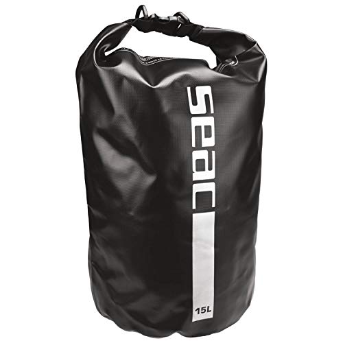 Seac Dry Bag, Wasserdichte Tasche Ideal für Tauchen, Bootfahren und Reisen, 15 lt, schwarz von Seac