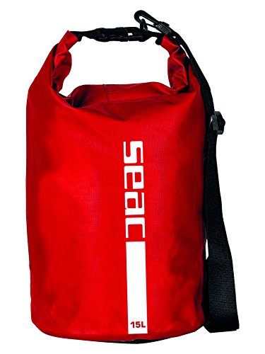 Seac Dry Bag, Wasserdichte Tasche Ideal für Tauchen, Bootfahren und Reisen, 15 lt, rot von Seac