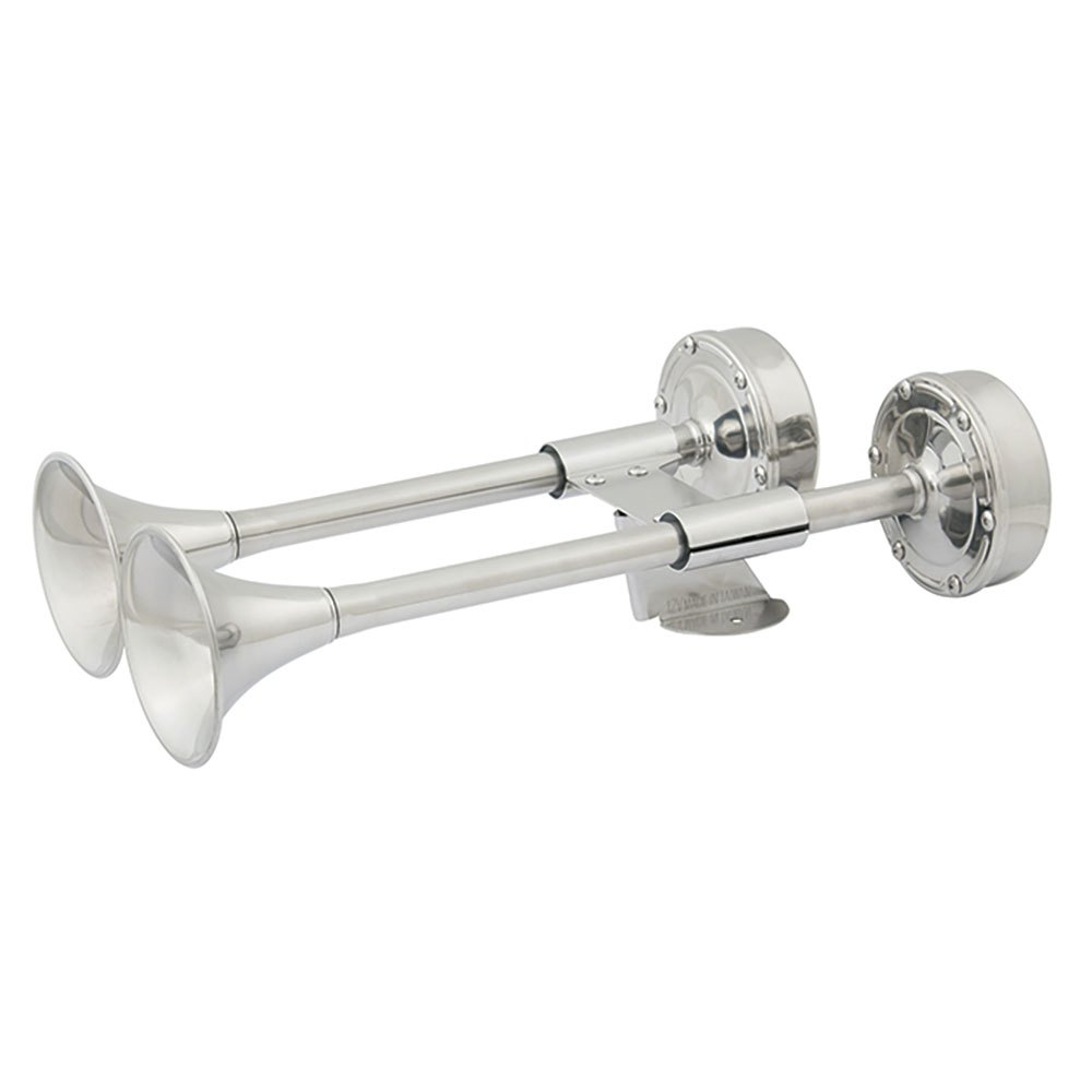 Seachoice Compact Dual Trumpet Horn Silber 7 1/2 x 16´´ von Seachoice