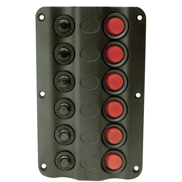 Seachoice Led Switch Panel 6 Gang Schwarz von Seachoice