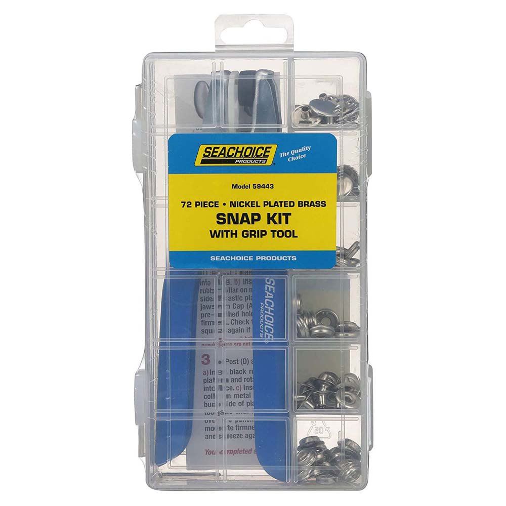 Seachoice Snap Kit With Grip Tool Blau von Seachoice
