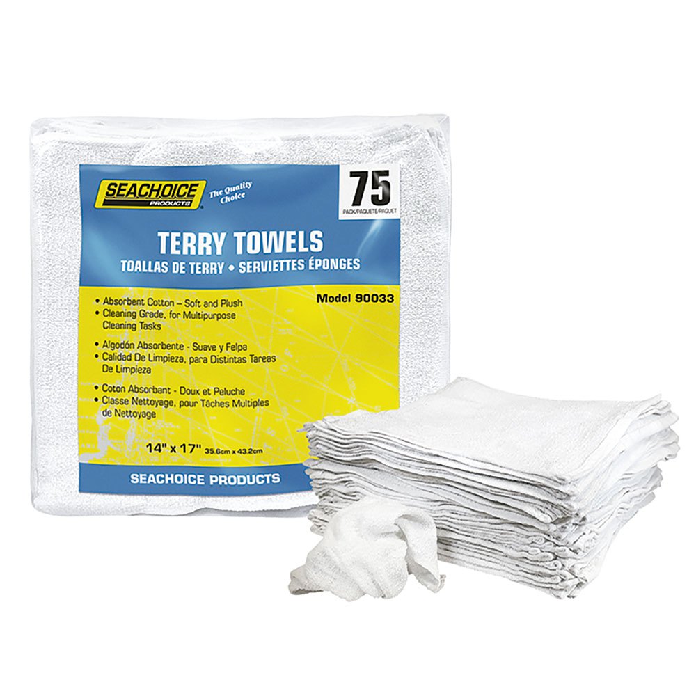 Seachoice Terry Towels 75 Units Weiß 35.6 x 43.2 cm von Seachoice