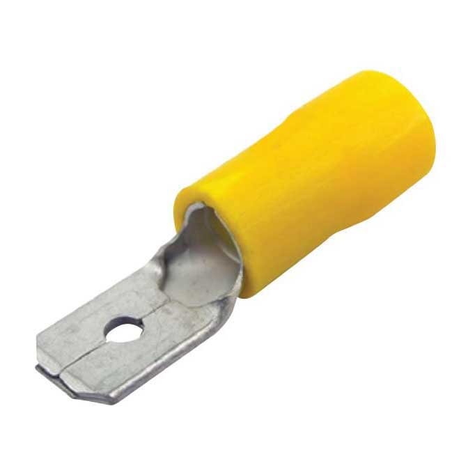 Seachoice Vinyl Insulated Flat Male Terminal 100 Units Gelb 3.3-5.2 mm2 von Seachoice