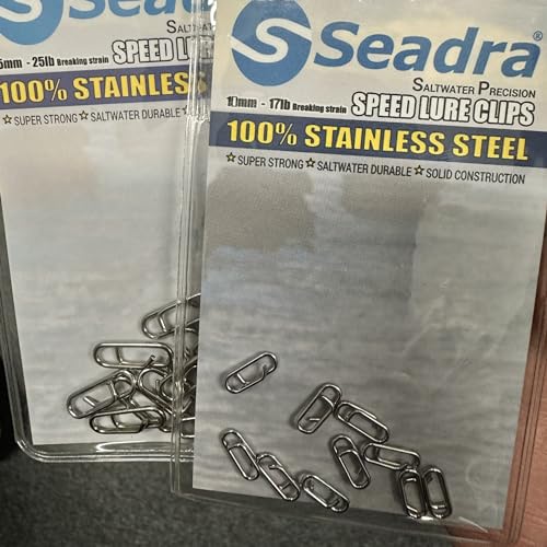 Seadra Speed Lure Clips (Mini, 10 mm, 7,7 kg Bruchdehnung)) von Seadra