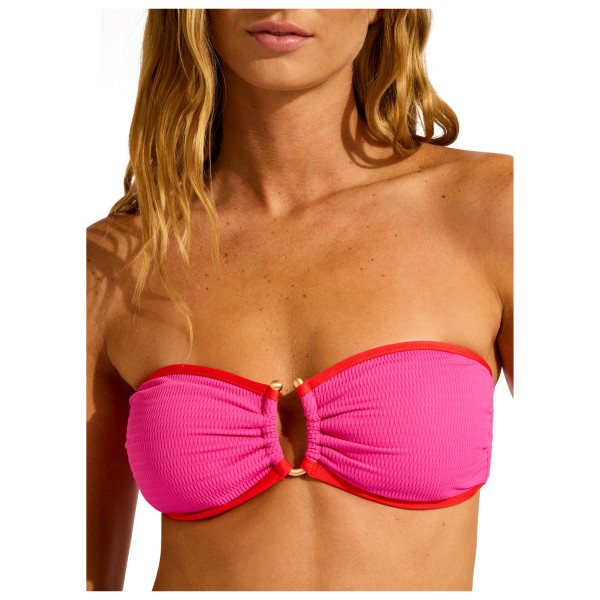 Seafolly - Women's Beach Bound Ring Front Bandeau - Bikini-Top Gr 44 orange von Seafolly