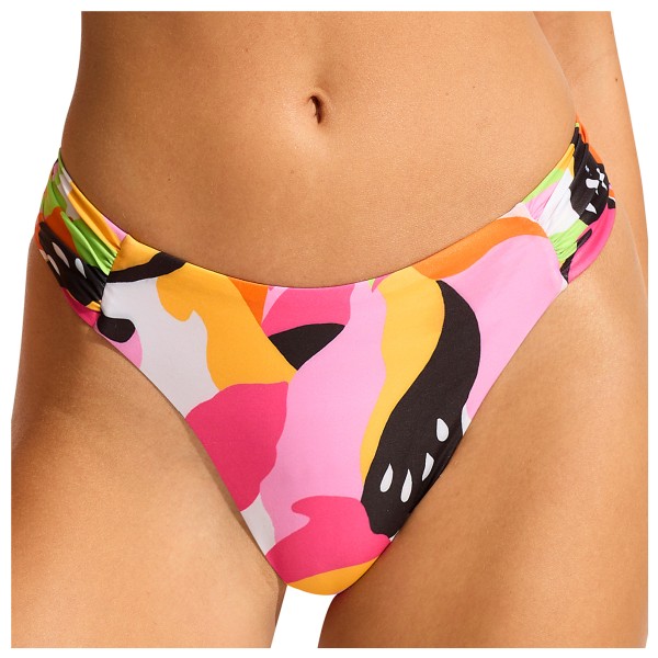 Seafolly - Women's Rio High Leg Ruched Side Pant - Bikini-Bottom Gr 40 orange von Seafolly