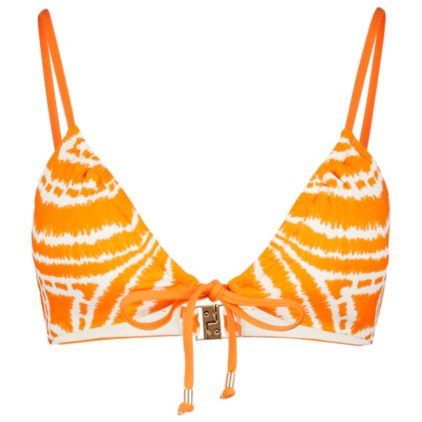 Seafolly - Women's Zanzibar Drawstring Bralette - Bikini-Top Gr 12;6 grau;orange von Seafolly