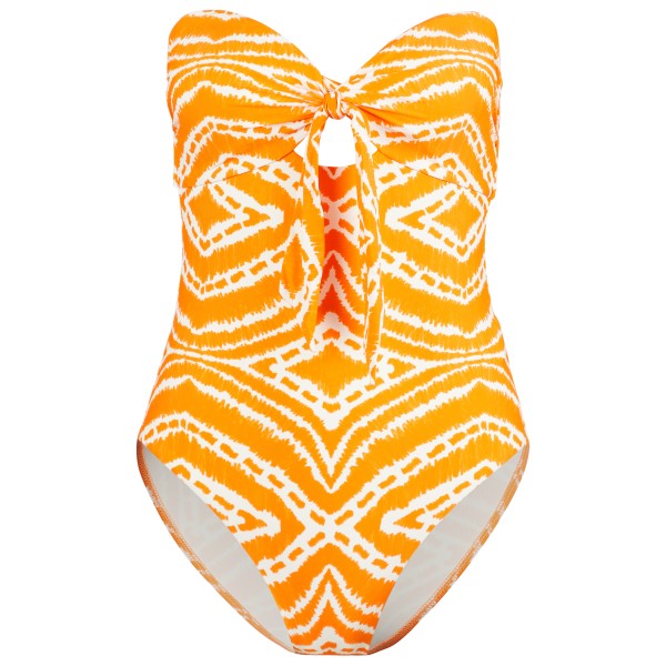 Seafolly - Women's Zanzibar Twist Tie Front One Piece - Badeanzug Gr 8 grau;orange von Seafolly