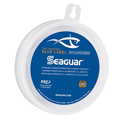 Seaguar Unisex-Erwachsene 80FC25 Blue Label Salzwasser-Fluorkohlenstoffschnur, 0,81 cm Durchmesser, 36,3 kg getestet, 22 m, transparent, farblos, 80-Pounds von Seaguar