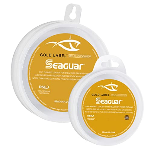 Seaguar Unisex-Erwachsene Gold Label 50 Fluorcarbon Angelschnur Vorfach, Transparent, 20lbs/50yds von Seaguar
