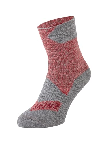 Sealskinz Unisex Allwetter Wasserdichte Socken – Knöchellang, Rot, L von SealSkinz
