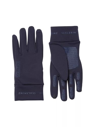 SEALSKINZ Acle Nano-Fleece-Handschuhe, wasserabweisend | Marineblau, Größe XL | Outdoor-Handschuhe für Herren von SealSkinz
