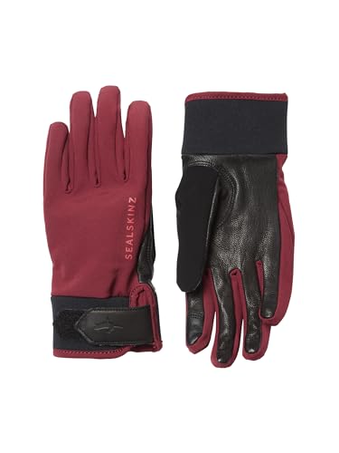 SEALSKINZ Allwetter Unisex Wasserdichter Isolierter Handschuh – Damen Passform, Schwarz/rot, XL von SealSkinz