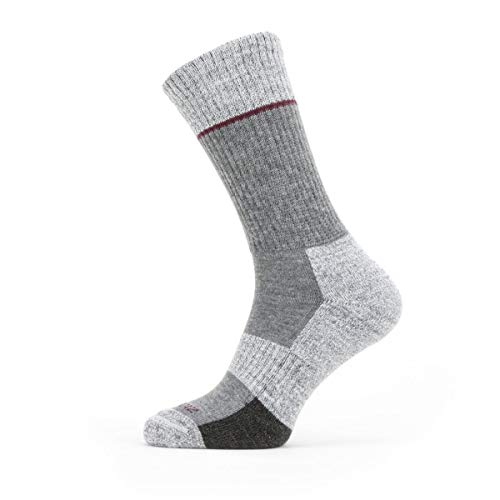 SEALSKINZ Solo Nicht Wasserdichte Schnell Trocknende Socken – Mittellang, Grau, XL von SealSkinz