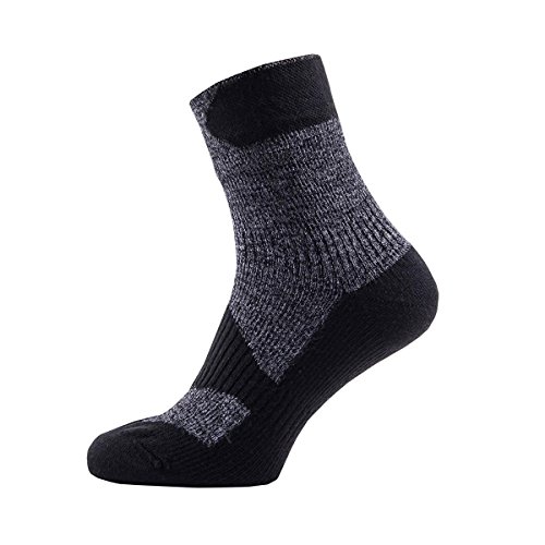 SealSkinz Herren Waterproof Walking Thin Ankle Socks, Dark Grey/Black, L von SealSkinz
