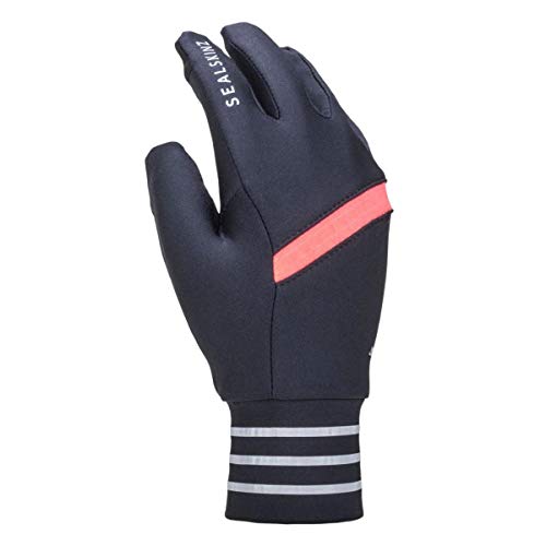 SEALSKINZ Solo Reflective Glove, Black/Pink, X-Large von SealSkinz