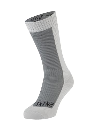 Sealskinz Unisex Kaltes Wasser Wasserdichte Socken – Mittellang, Grau, M von SealSkinz