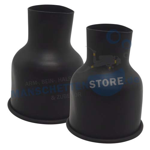 Seamtite 1 Paar Latex Armmanschetten Flaschenform mit gerollter Kante Größe L von Seamtite