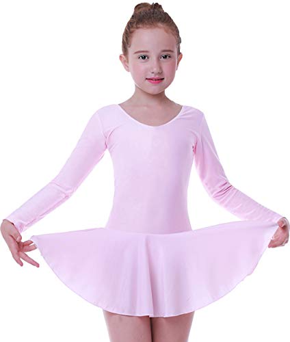 Seawhisper Ballettkleidung Mädchen Balettkostüm Ballett-Trikot Kinder Rosa 110-116 von Seawhisper