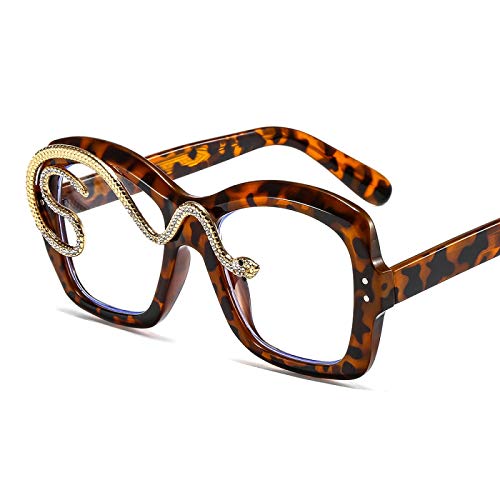 Mode Marke Moderne Retro Sonnenbrille Frauen Punk Brille Metall Schlange Klare Linse Männer Sonnenbrillen Shades Für Frauen Großhandel Leopard von Secuos