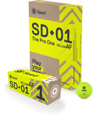 Seed SD-01 The Pro One Golfball, Urethan, 3-teilig, Gelb von Seed