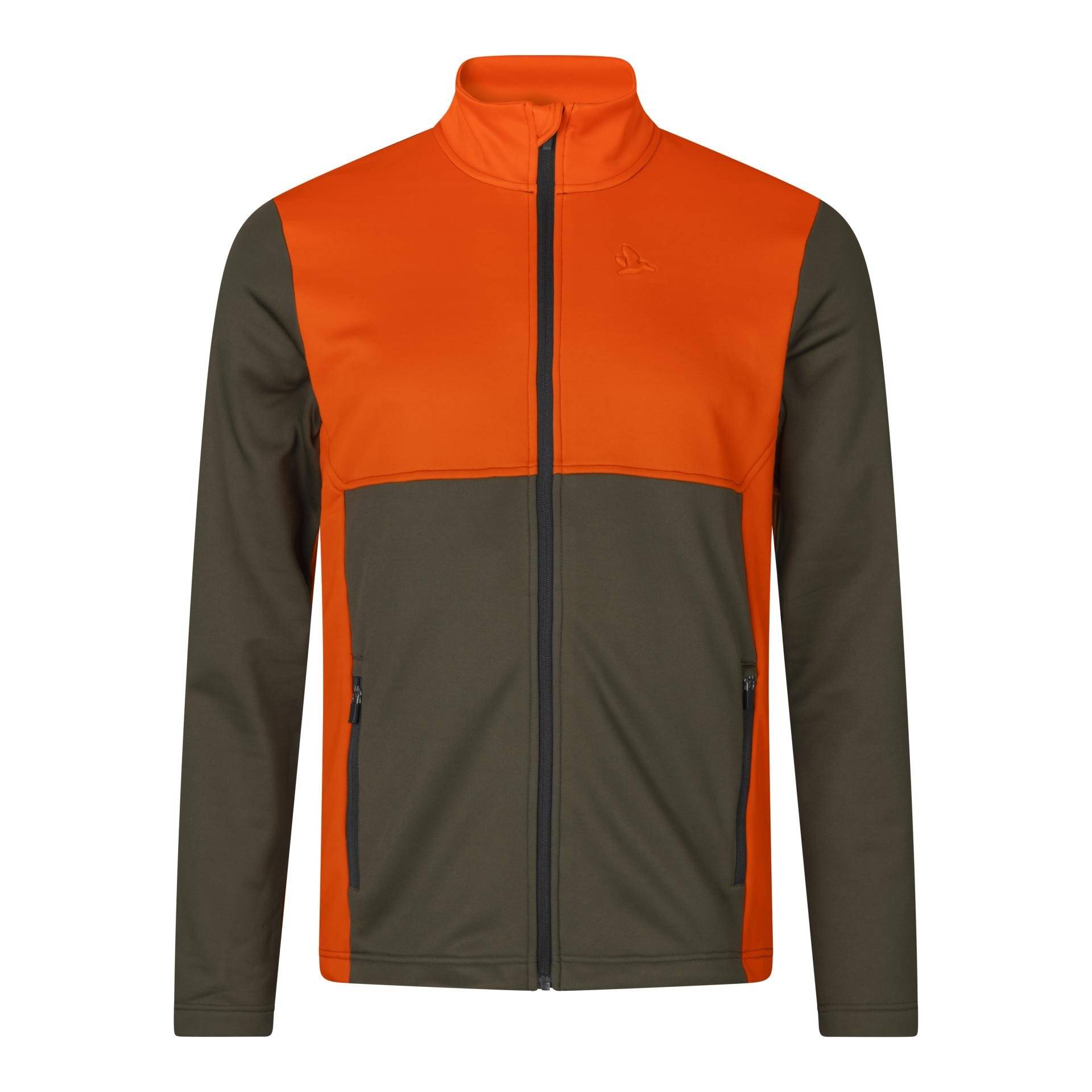 Seeland Elliot Fleecejacke Pine green/Hi-Vis orange    M   Grösse: M von Seeland