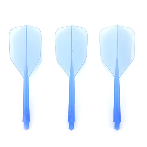 Darts Flights and Stems All In One, Integrated Dart Shaft Dart Shafts and Flights,3 Pcs 2BA Integrated Transparent Dart Shaft and Flights Standard Shape Anti Break (Blue) von Segrehy