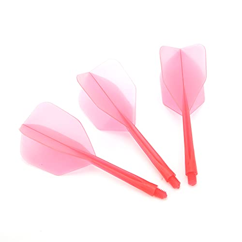 Darts Flights and Stems All In One, Integrated Dart Shaft Dart Shafts and Flights,3 Pcs 2BA Integrated Transparent Dart Shaft and Flights Standard Shape Anti Break (Red) von Segrehy