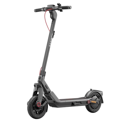 Segway-Ninebot E3 D E-Scooter für Pendler mit Straßenzulassung, 45km Reichweite (37km bei 20km/h), 800W Motor, faltbar & leicht (17,5kg), Federung vorne & hinten, 10-Zoll Reifen, IPX5 von Segway-Ninebot