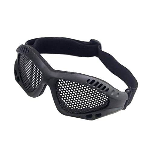 Metallgitter Schutzbrille Brille im Freien Anti-Nebel-Loch-Brille halbe Gesichtsmaske Hohlauge Sicherheitsbrille Aufprallresistente Brille von Sehoangd