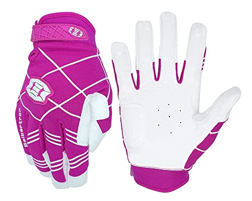 Seibertron B-A-R PRO 2.0 Signature Baseball/Softball Schlagmann Batting Handschuhe Gloves Super Grip Finger Fit for Erwachsener Pink XL von Seibertron