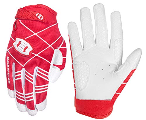 Seibertron B-A-R PRO 2.0 Signature Baseball/Softball Schlagmann Batting Handschuhe Gloves Super Grip Finger Fit for Erwachsener Red XL von Seibertron