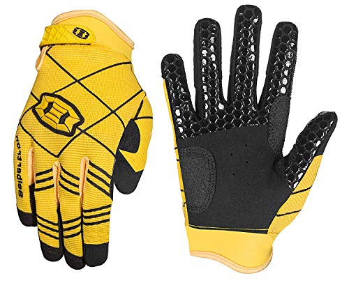 Seibertron B-A-R PRO 2.0 Signature Baseball/Softball Schlagmann Batting Handschuhe Gloves Super Grip Finger Fit for Jugend/Kinder Yellow L von Seibertron