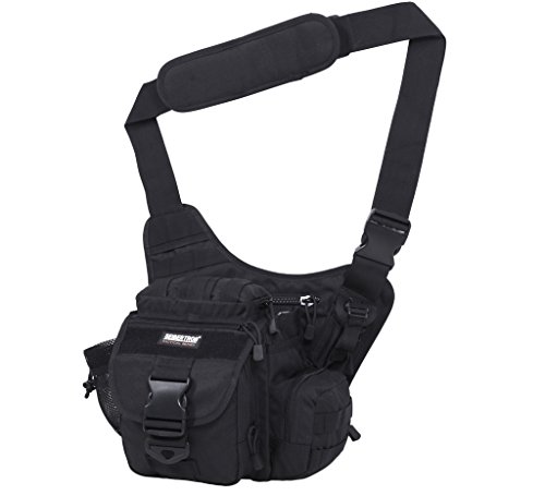 Seibertron MOLLE Tactical Shoulder Hip Bag Compact Case Kamera Schlinge Rucksack Hülle wasserdicht leicht und langlebig für DSLR und spiegellose Kamera (schwarz) von Seibertron