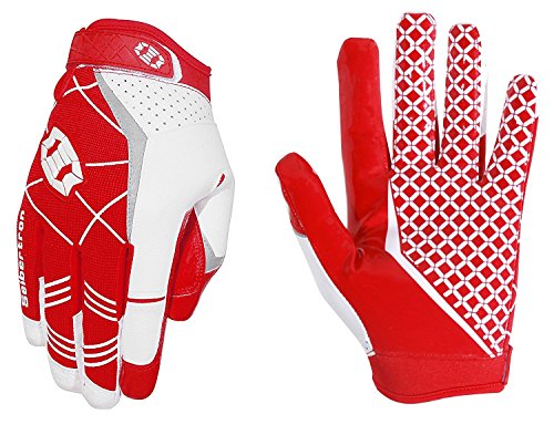 Seibertron Pro 3.0 Elite Ultra-Stick Sports Receiver/Empfänger Handschuhe American Football Gloves Jugend und Erwachsener Red M von Seibertron
