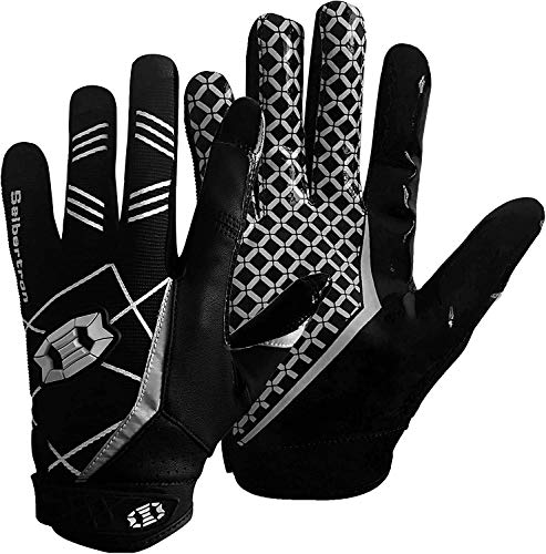 Seibertron Pro 3.0 Elite Ultra-Stick Sports Receiver/Empfänger Handschuhe American Football Gloves Jugend und Erwachsener (schwarz, XXL) von Seibertron